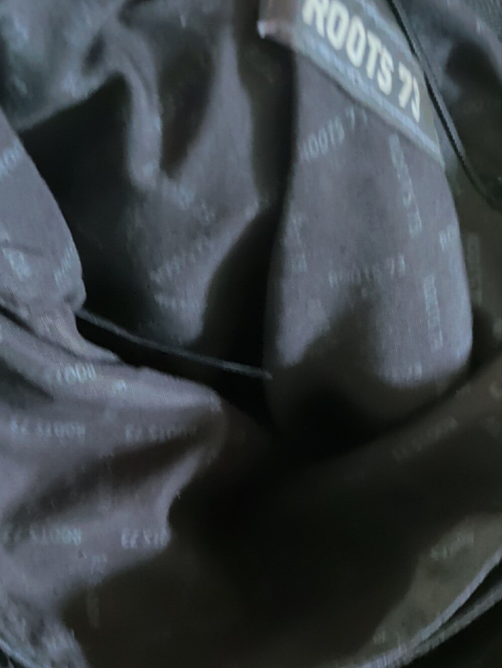 Roots Dark Grey Leather-Trim Crossbody Bag with Silver Hardware - Picture 8 of 12